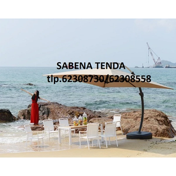 Beach Umbrella Tent + Table 1 Pcs Chair 4 Pcs