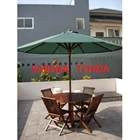 Teak Garden Umbrella Tent + Chair 1